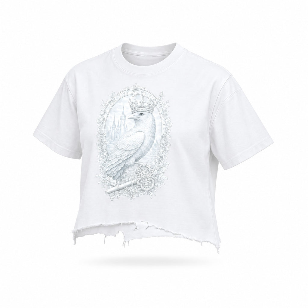 T-shirt délavé vintage à ourlet effiloché — Coupe carrée streetwear rétro pour la salle de sport et le week-end