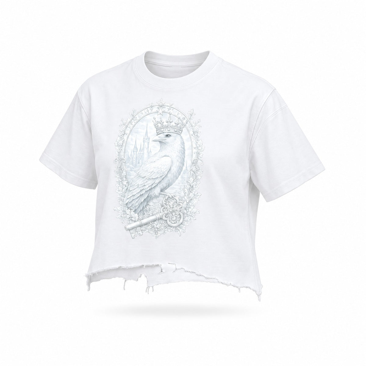 T-shirt délavé vintage à ourlet effiloché — Coupe carrée streetwear rétro pour la salle de sport et le week-end