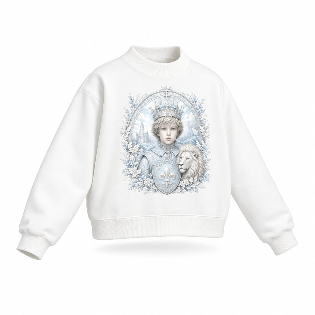 Cropped Fleece Mock-Neck Sweatshirt — Retro Streetwear for Gym & Weekend