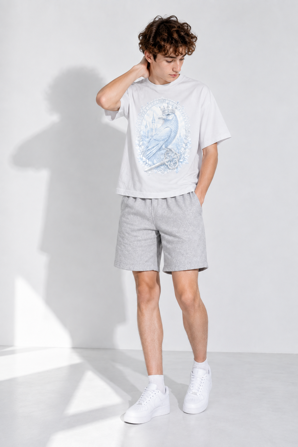 Loose Boxy Cotton Tee — Classic Retro Streetwear for Gym & Weekend