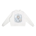 Cropped Fleece Mock-Neck Sweatshirt — Retro Streetwear for Gym & Weekend