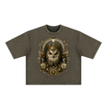 Brown Snow-Wash Boxy T-Shirt — Retro Streetwear for Everyday