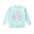 Water Blue Heavyweight Crewneck Sweatshirt — Retro Streetwear Layer