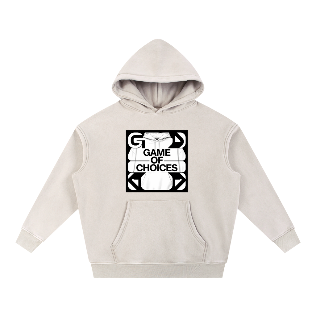 Snow Wash Fleece Oversize Hoodie