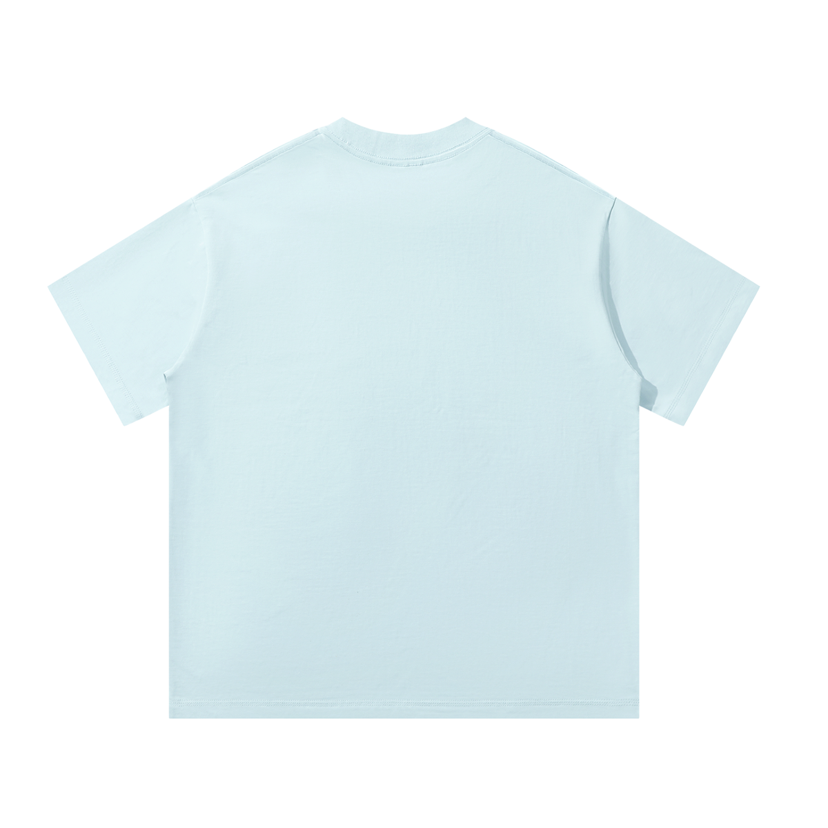 Sky Blue Oversized Cotton T-Shirt — Retro Off-Duty Streetwear