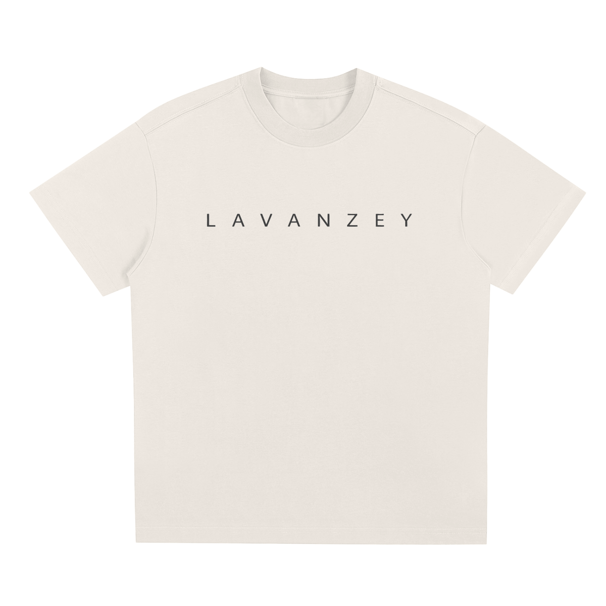 T-shirt en coton mélangé Sorona — Coupe unisexe abricot à épaules tombantes