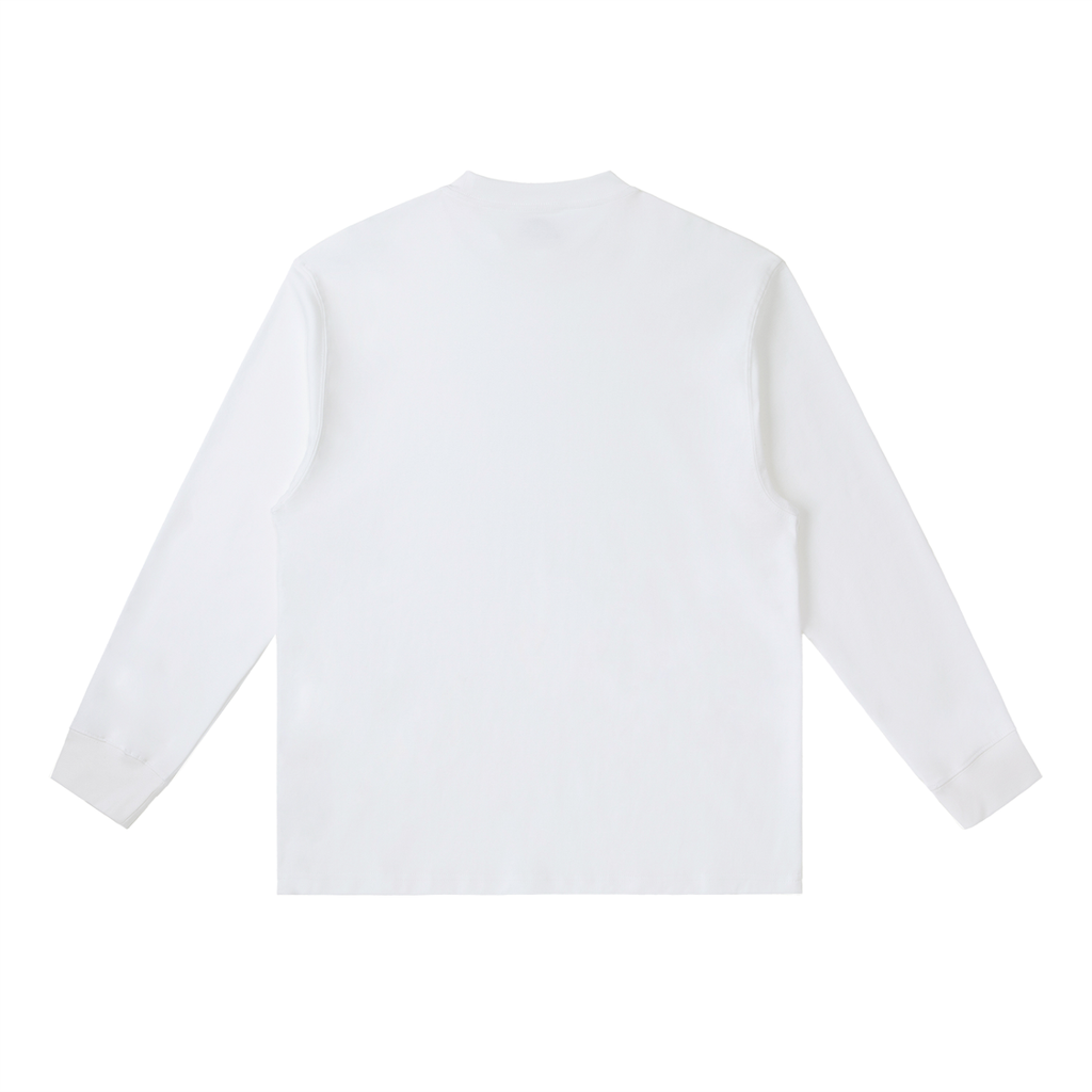 Long-Sleeve Crewneck Tee — Retro Sport Streetwear for Gym & Weekend