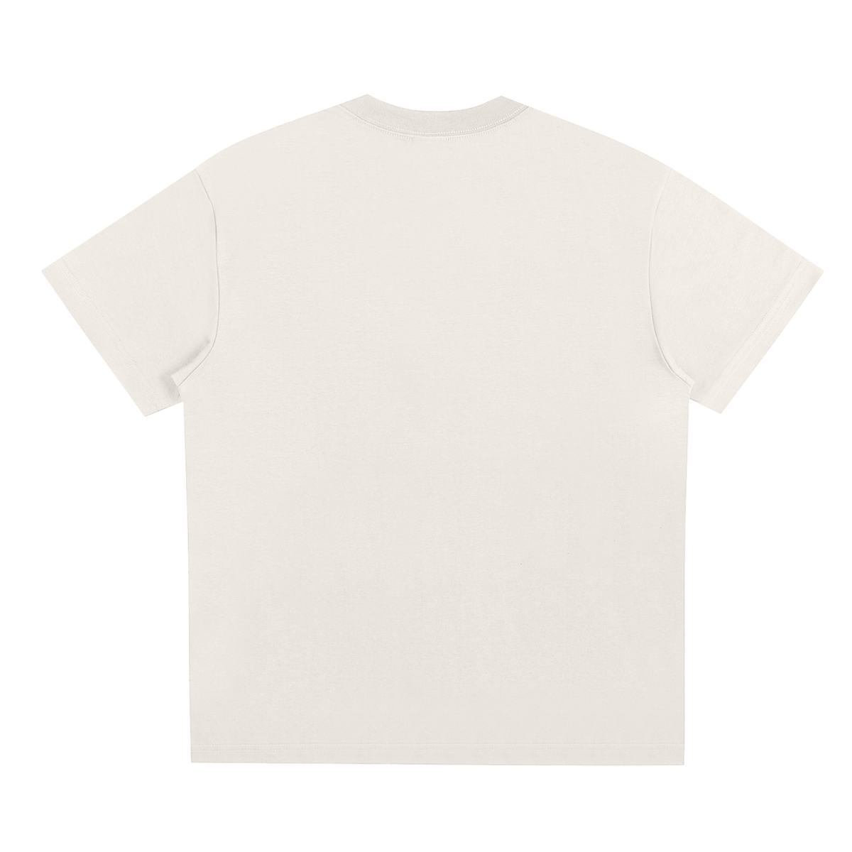 T-shirt en coton mélangé Sorona — Coupe unisexe abricot à épaules tombantes
