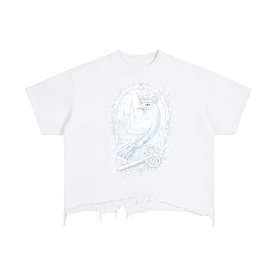Vintage Wash Boxy Distressed Hem T-Shirt